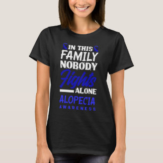 Camiseta En Esta Familia Nadie Pelea Sola Alopecia Awaren