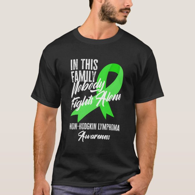 Camiseta En Esta Familia Nadie Pelea Sola No Hodgkin Lym (Anverso)