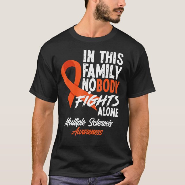 Camiseta En esta familia nadie pelea solo con Esclero Múlti (Anverso)