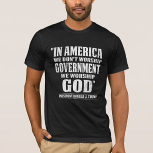 Camiseta en Estados Unidos no adoramos al gobierno, protrum
