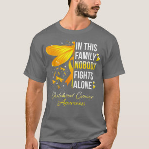 Camiseta En familia, nadie lucha solo contra el cáncer infa