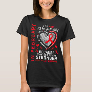 Camiseta En febrero me pongo rojo por la enfermedad cardíac