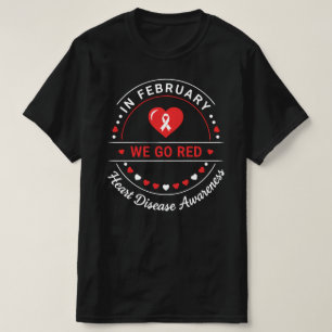 Camiseta En Febrero Nos Ponemos de Rojo Conciencia sobre