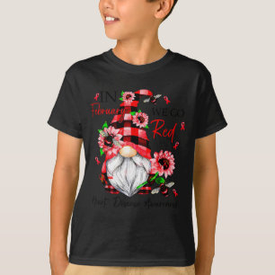Camiseta En Febrero Nos Volvemos Rojos Conciencia Sobre Enf
