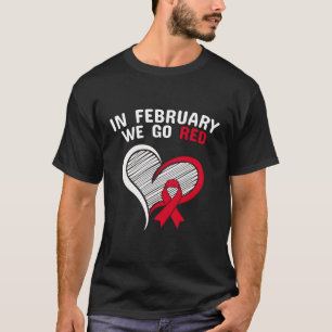 Camiseta En Febrero Nos Volvimos Rojos Concienciación sobre