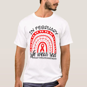 Camiseta En Febrero Nosotros Usamos Rojo, Conciencia de la