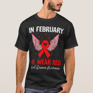 Camiseta En Febrero Nosotros Usamos Rojo Conciencia de la E