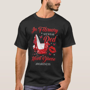 Camiseta En Febrero Se Usa Rojo Altos Tos Enfermedades Card