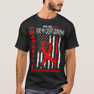 Camiseta En febrero usa rojo abuela gran enfermedad cardíac