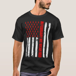 Camiseta En Febrero Usamos Awa, Enfermedad Cardíaca De Band
