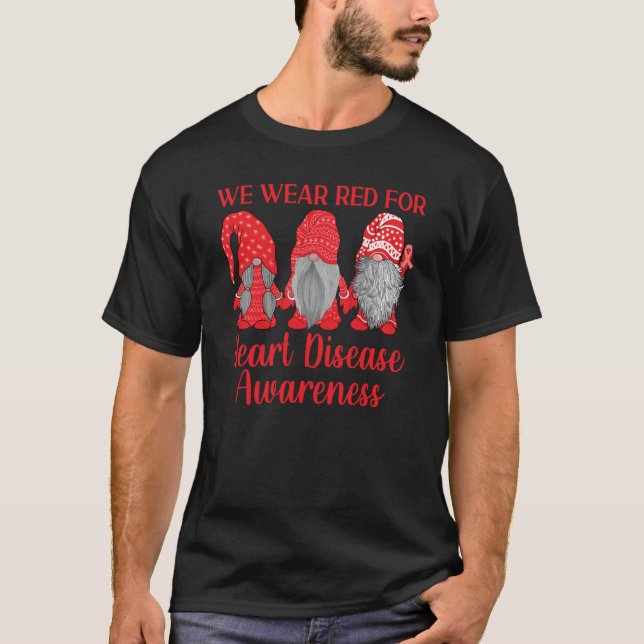 Camiseta En Febrero Usamos El Rojo Para Awarenes De Enferme (Anverso)