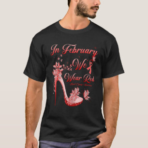 Camiseta En Febrero Usamos Mariposas Rojas Tocos Altos Hea