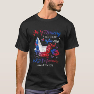 Camiseta En Febrero Usamos Tos Altos Rojos Azules Zapatos H
