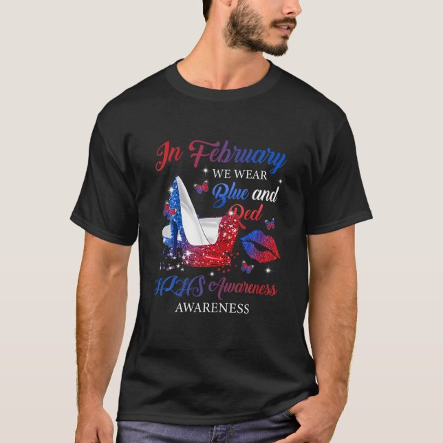 Camiseta En Febrero Usamos Tos Altos Rojos Azules Zapatos H (Anverso)