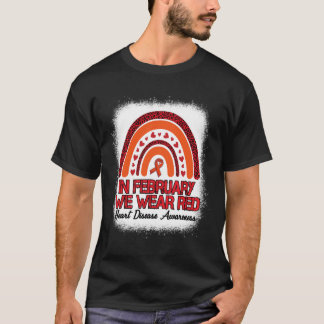 Camiseta En Febrero Usamos Un Arcoiris Rojo Leopardo Llucha
