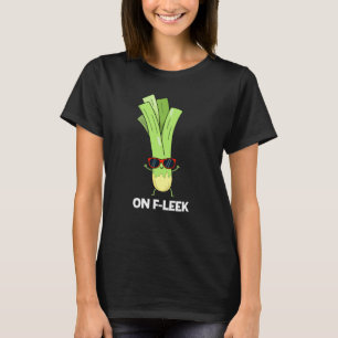 Camiseta En Fleek Funny Veggie Leek Pun Dark BG