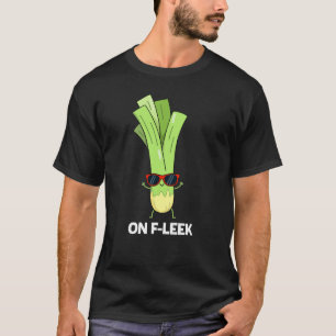 Camiseta En Fleek Funny Veggie Leek Pun Dark BG