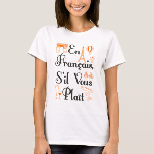 Camiseta En Francais S'il Vous Plait Estudiante Francés