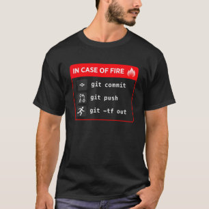 Camiseta En Funda de la Git Commit Git Push Git TF fuera