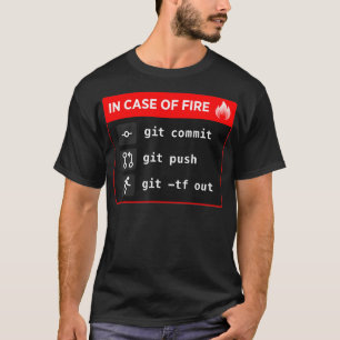 Camiseta En Funda de la Git Commit Git Push Git TF fuera 