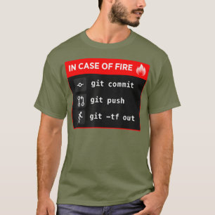 Camiseta En Funda de la Git Commit Git Push Git TF fuera
