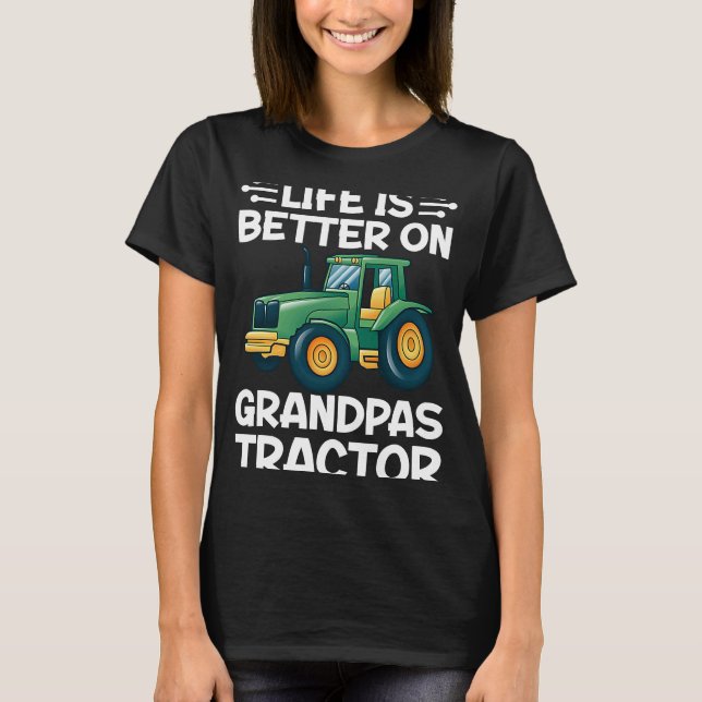 Camiseta En Grandpas Tractor Vida Verde (Anverso)