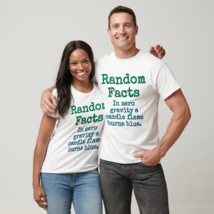 Camiseta En Gravedad Cero Una Vela Llama - Hechos Triviales