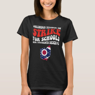 Camiseta En Huelga Colón Maestros De Ohio Atacan Ohi