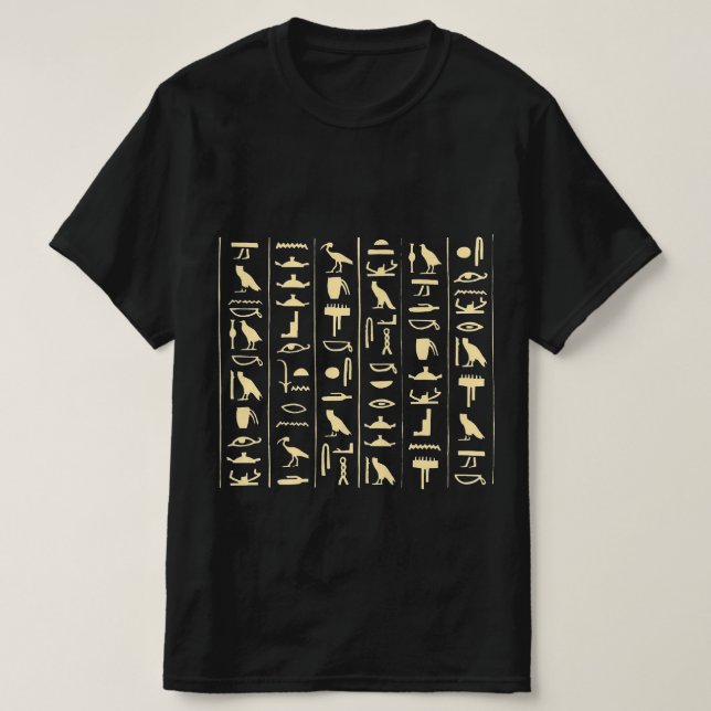 Camiseta en idioma egipcio Heiroglyphic (Diseño del anverso)