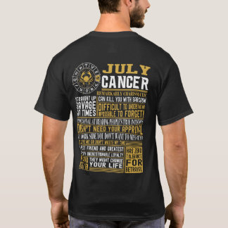 Camiseta En julio hechos llevados del cáncer