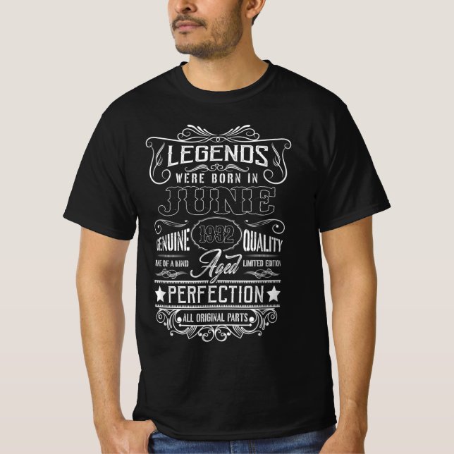 Camiseta En Junio De 1932 Nacieron Leyendas Todas Las Parte (Anverso)
