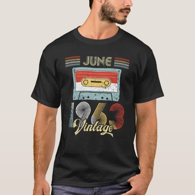 Camiseta En junio de 1963 cinta de casete del cumpleaños (Anverso)