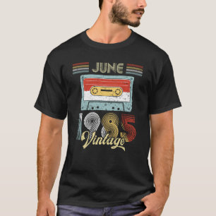Camiseta En junio de 1985 cinta de casete del cumpleaños