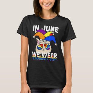 Camiseta En Junio Usamos Colores De Arcoiris Orgullo Gay Mo
