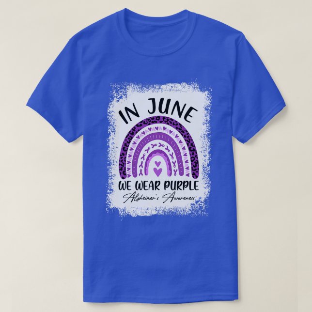 Camiseta En Junio Usamos La Conciencia De Los Alzheimers Pú (Diseño del anverso)
