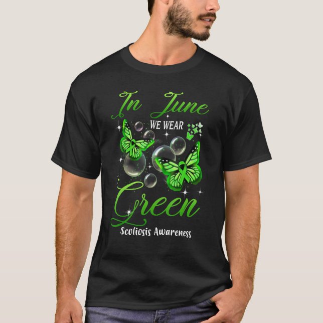 Camiseta En Junio Usamos Los Awarenes De La Escoliosis De L (Anverso)