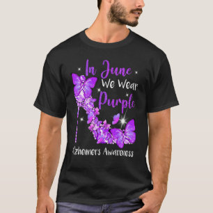 Camiseta En Junio Usamos Mariposas Púrpura Alzheimers Awar