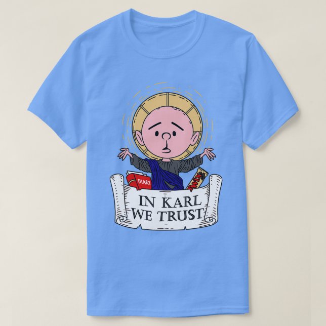 Camiseta En Karl Confiamos en Karl Pilkington (Diseño del anverso)