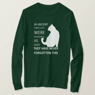 Camiseta En la antigüedad los gatos eran venerados como dio