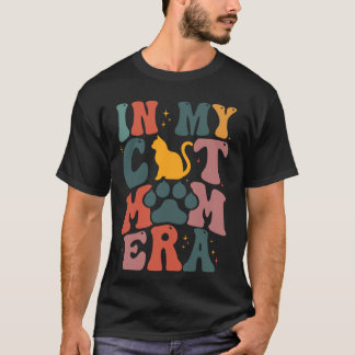 Camiseta En la era de mi gato, amante del gato retro groovy