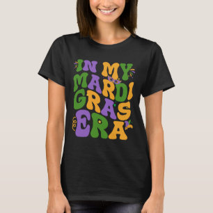 Camiseta En la era de mi Mardi Gras Retro Groovy Fleur De L