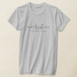 Camiseta En la era de mi novia, la novia Minimalista modern<br><div class="desc">En mi era de la novia Futuro Minimalista moderno Sra. Engagement Fiancee T-Shirt con texto personalizado</div>