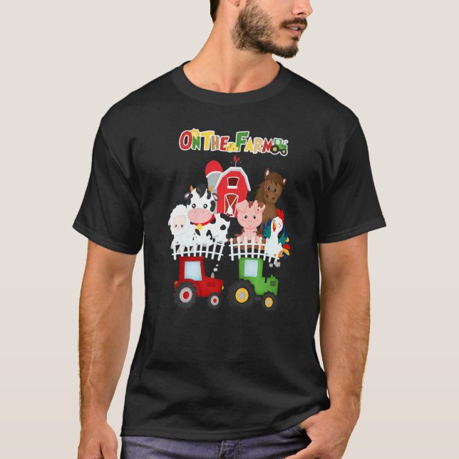 Camiseta En La Granja De Barnyard Los Animales Cutan Niño P (Anverso)