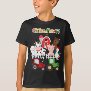 Camiseta En La Granja De Barnyard Los Animales Cutan Niño P