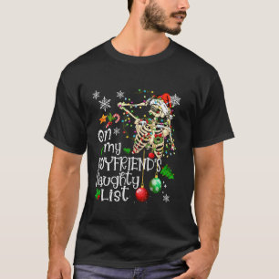 Camiseta En la lista traviesa de mi novio navidades diverti