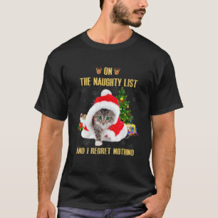 Camiseta En La Lista Traviesa Y No Me Arrepiento Nada Gato 