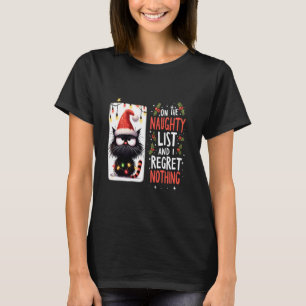 Camiseta En La Lista Traviesa Y No Me Arrepiento Nada Gato 