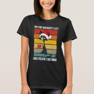 Camiseta En La Lista Traviesa Y No Me Arrepiento Nada Gato 