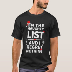 Camiseta En La Lista Triste Y No Lamento Nada De Navidad 2
