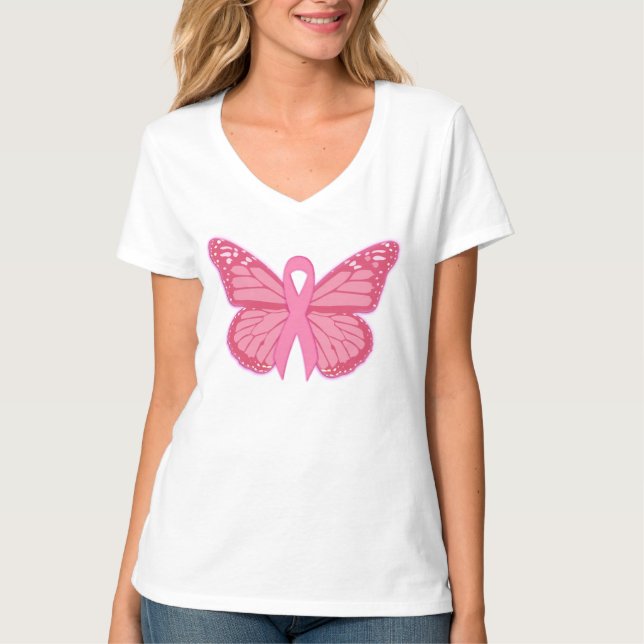 Camiseta En La Mariposa Rosa (Anverso)